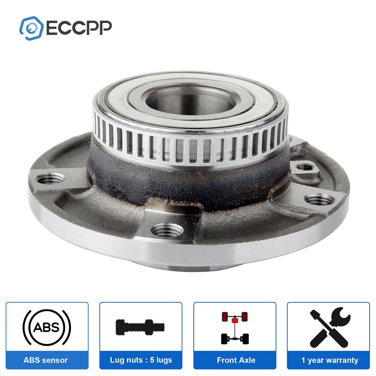 ECCPP 1 Pcs Wheel Hub Bearing Front For BMW 318i 320i 325i 328i 740i Z3 Z4 M3 ECCPP