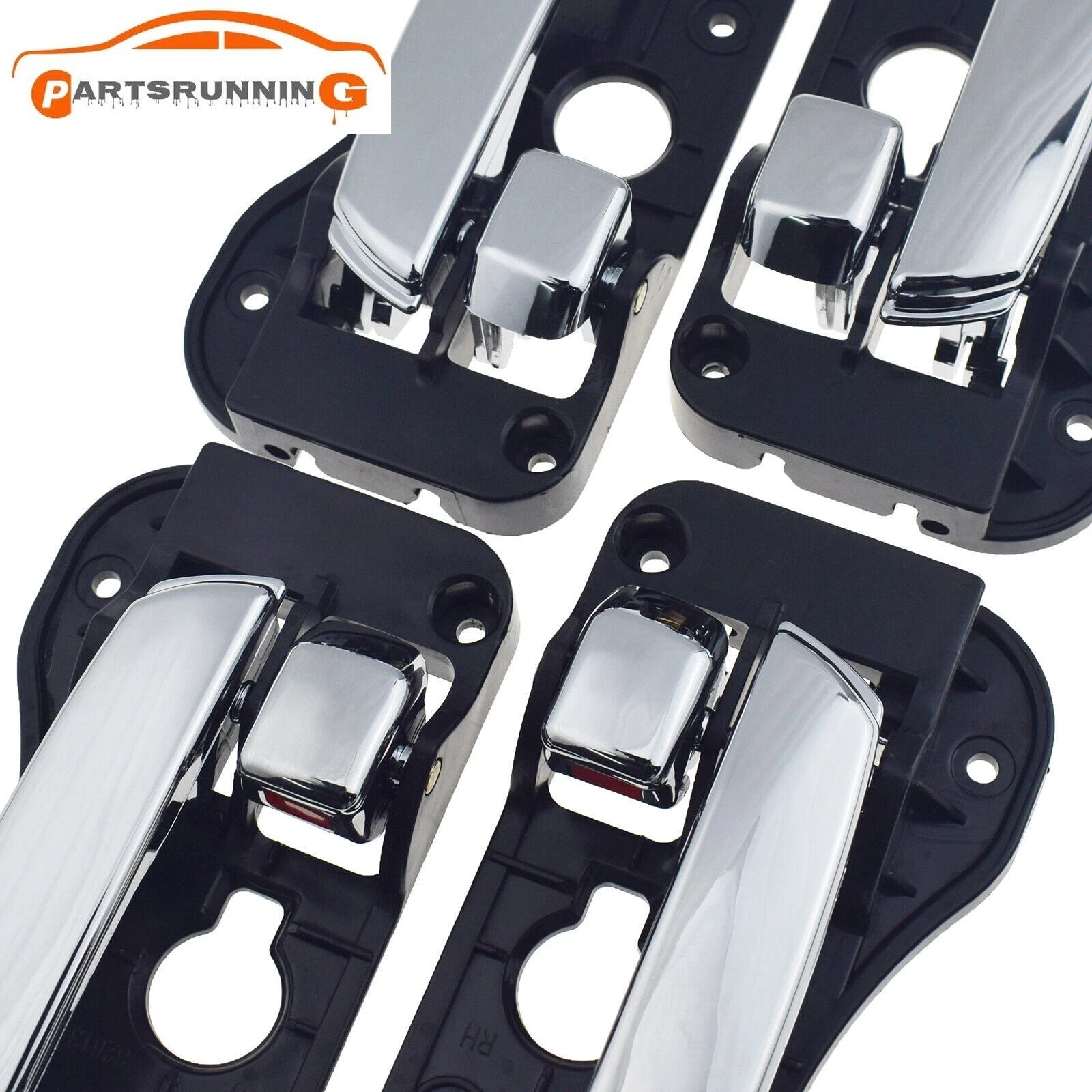 4PCS Front Rear Left Right Interior Door Handle Chrome for Kia Rondo 2007-2012 6B93BC-57