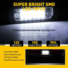 For 2010-14 Ford Mustang Flex "BRIGHTEST" WHITE LED License Plate Light Housing 6B93BC-57