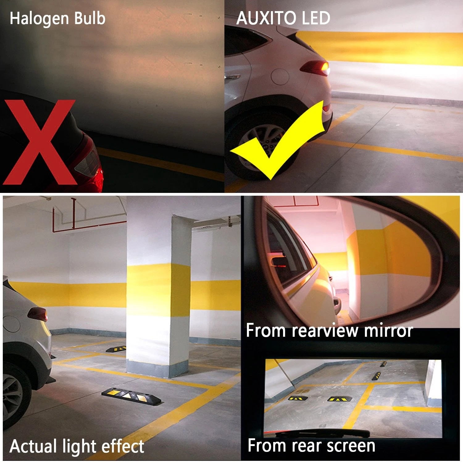 AUXITO T15 921 912 LED Reverse Backup Lights for Toyota Camry Corolla Tacoma CSP AUXITO
