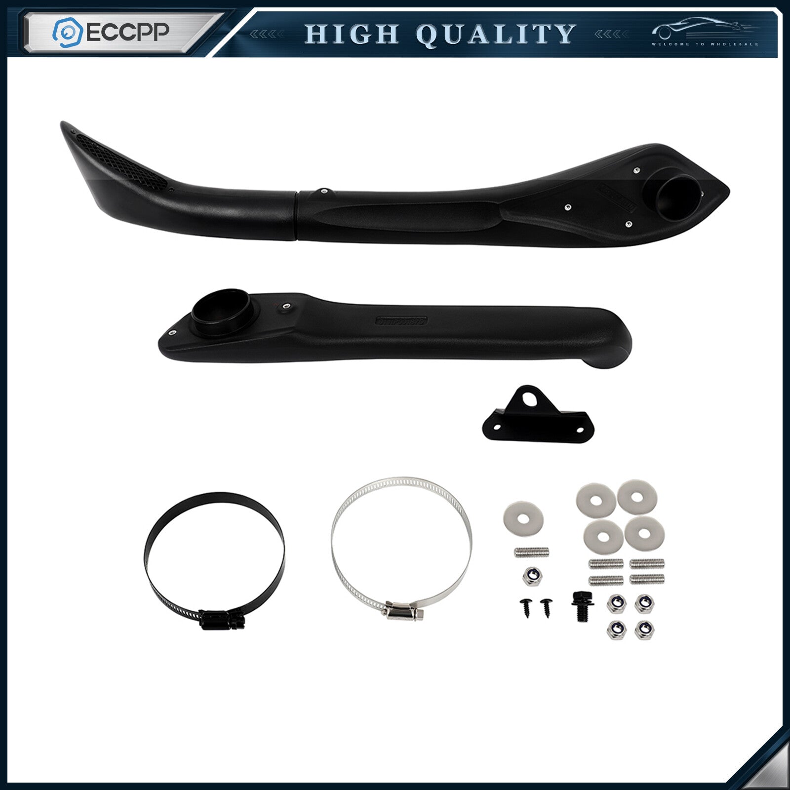 Snorkel Kit Air Intake Wedge Head Black For 2015-On Toyota Hilux N80 Gun126R 6B93BC-57