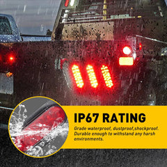 2 Trailer truck Red LED Surface Mount 6" Oval Stop Turn Tail Light Sealed 6B93BC-57