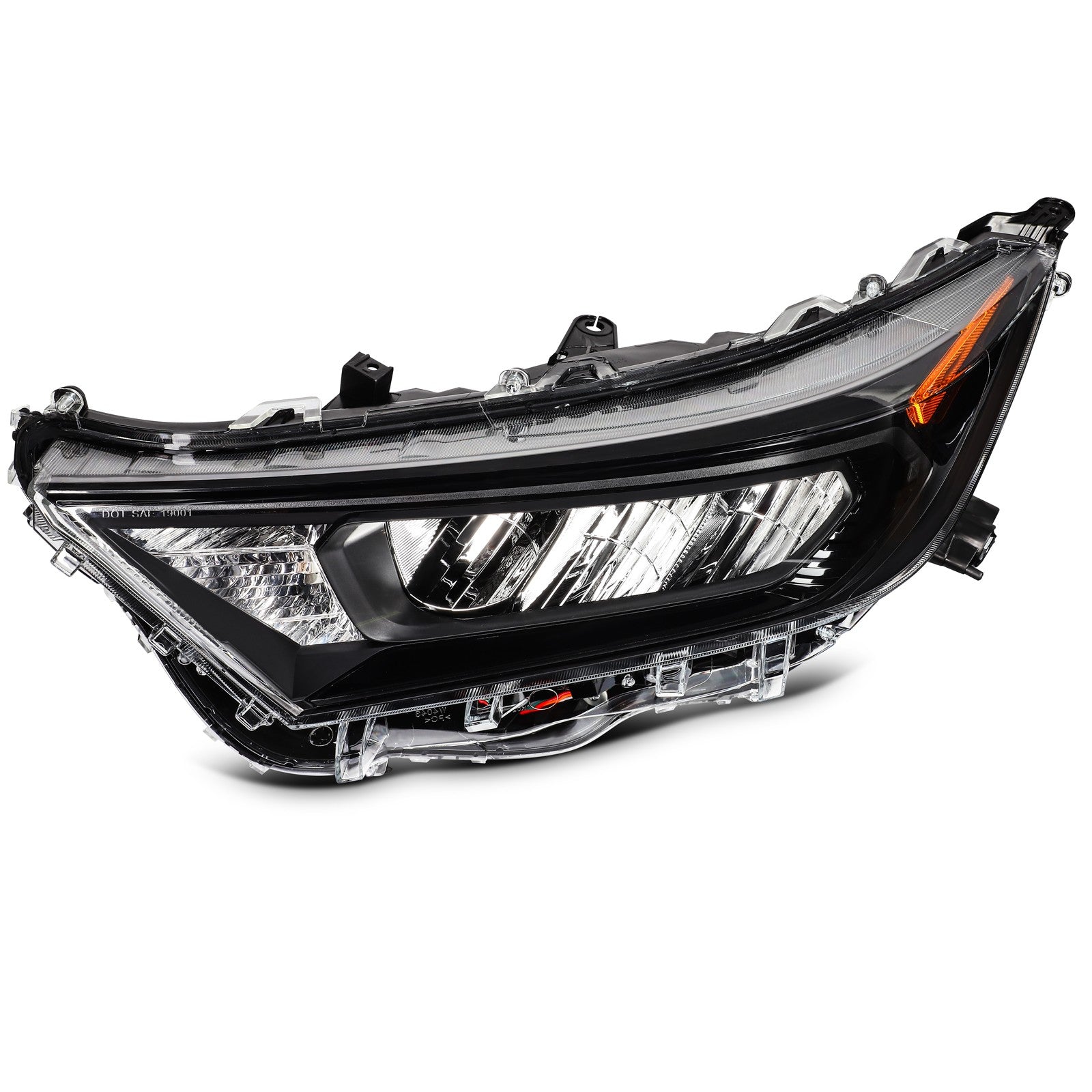 Pair Kit LED Headlights Assembly For 2019-2021 Toyota RAV4 2.5L Black Amber 6B93BC-57