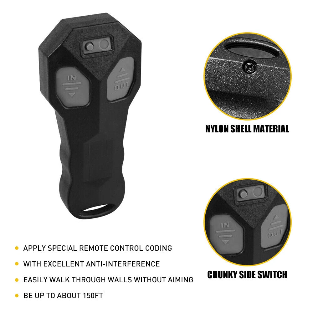Wireless Winch Remote Control Kit for Jeep Truck ATV SUV 12V Switch Handsset USA 6B93BC-57