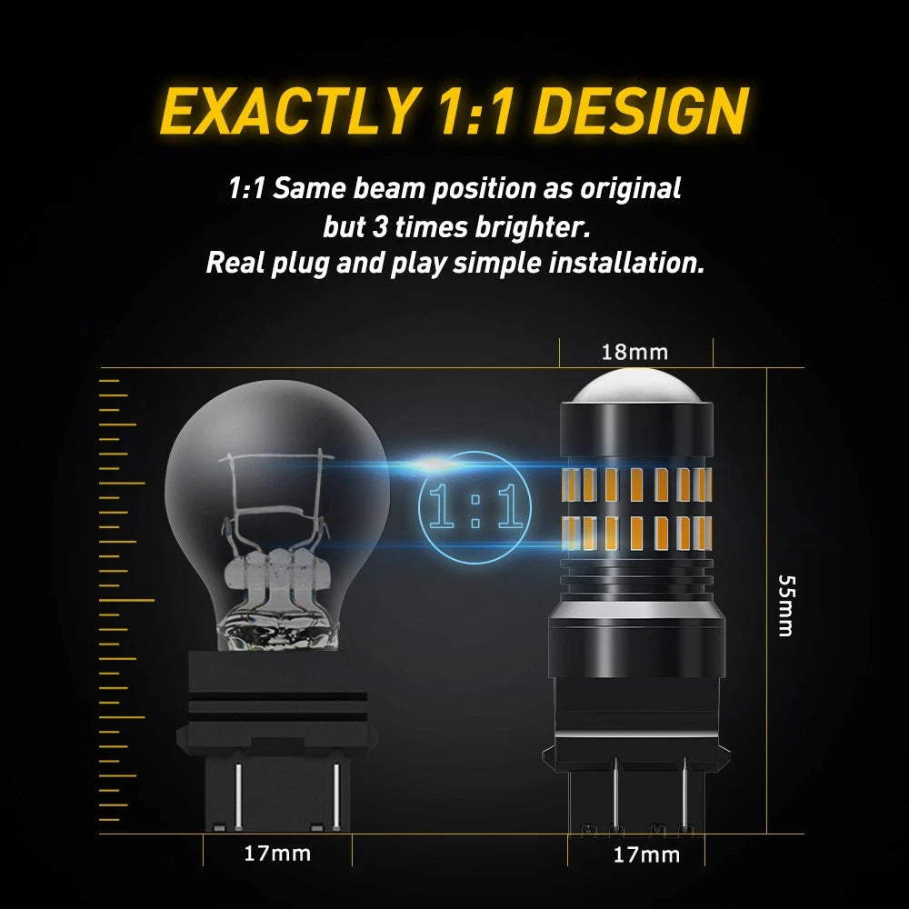 For Ford F150 F250 F350 Super Duty Amber Turn Signal Parking Light 3157 LED Bulb 6B93BC-57