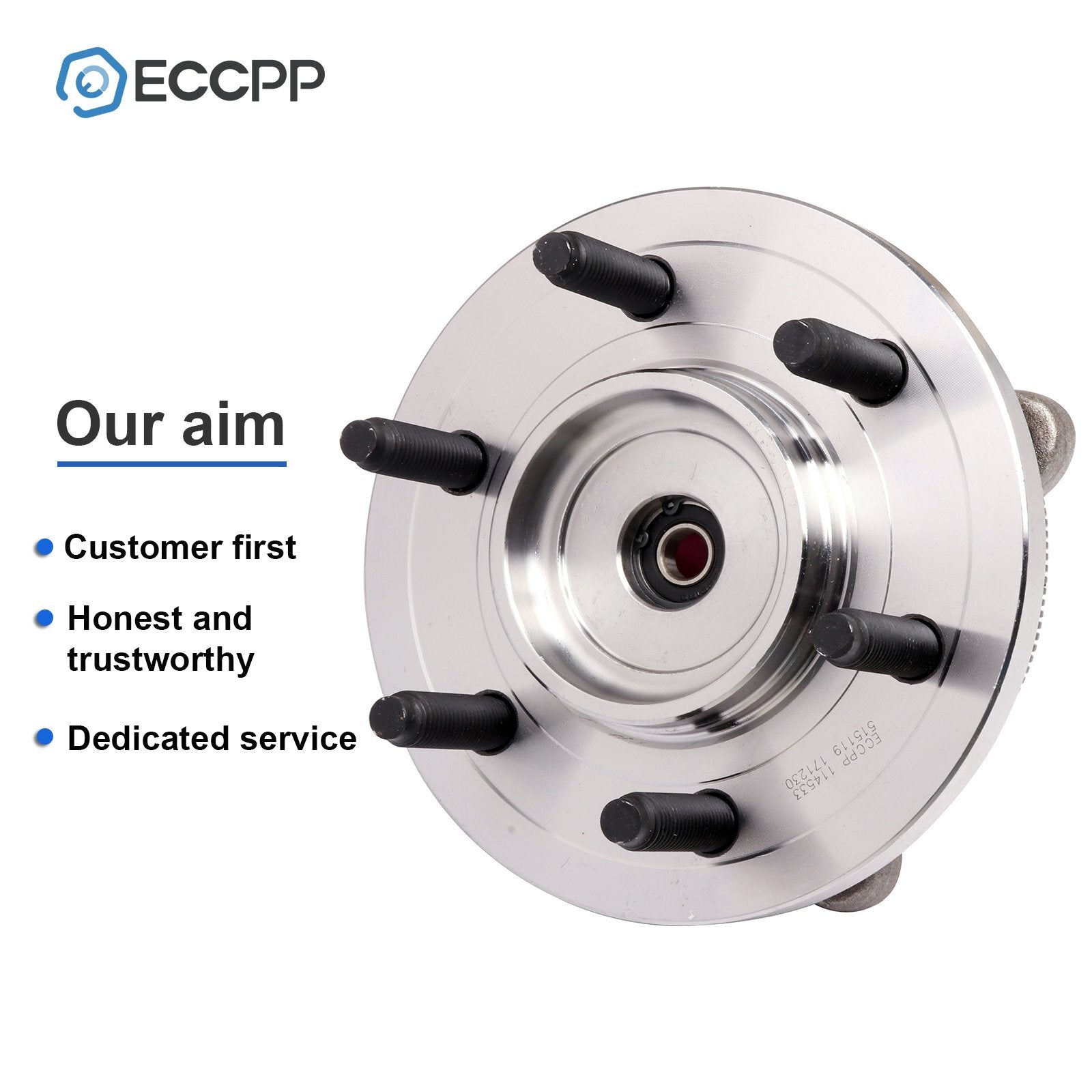 1Pc Wheel Hub Bearing Assembly Front 4WD For 2009 2010 Ford F150 6 Lug w/ ABS 6B93BC-57