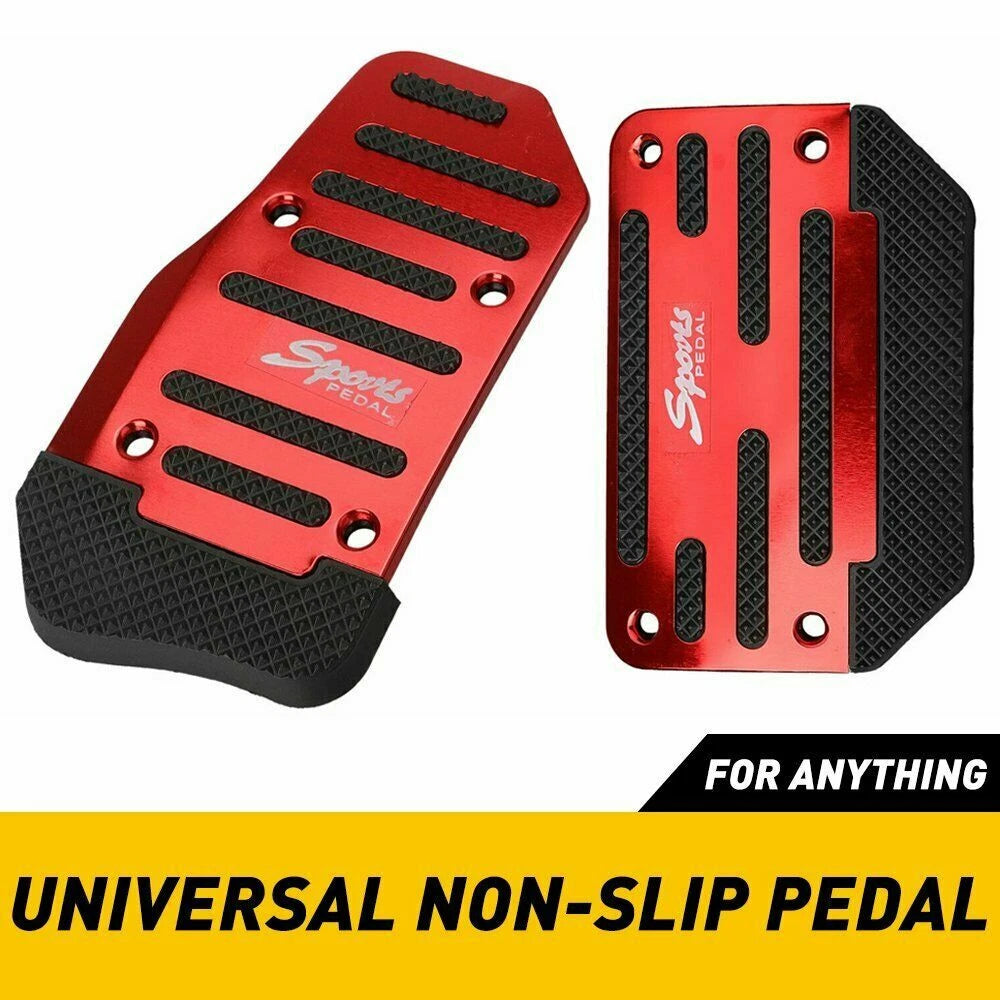 Universal Non-Slip Automatic Gas Brake Foot Pedal Pad Cover Car Accessories RED 6B93BC-57