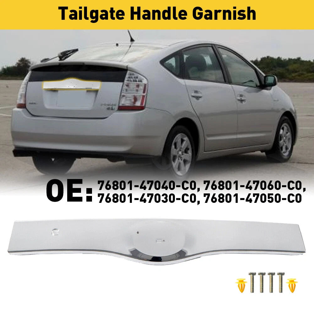 Rear Tailgate Liftgate Handle Garnish for 2004-2009 Toyota Prius 8S2 Chrome US 6B93BC-57