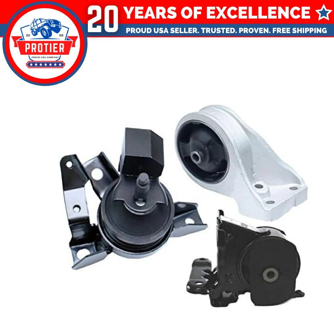 Engine Motor & Trans Mount Set for 2001 - 2006 Hyundai Santa Fe 2.4L / 2.7L 6B93BC-57