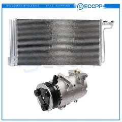 AC Condenser & AC Compressor Cooling Kit For 2013-2014 Ford Focus 6B93BC-57