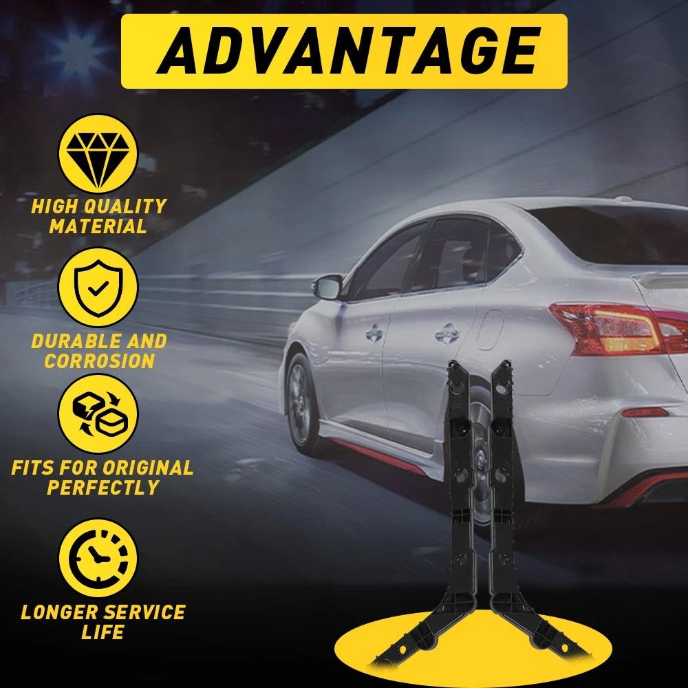 Bumper Bracket Left Right & Set Fit For 2013-2019 Nissan Sentra Rear Plastic 6B93BC-57