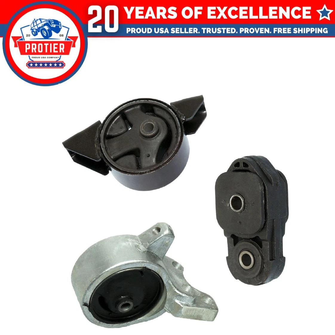 Engine Motor Mount 3PCS Set Fit 1995-1998 Nissan 200SX 1.6L for Manual Trans 6B93BC-57
