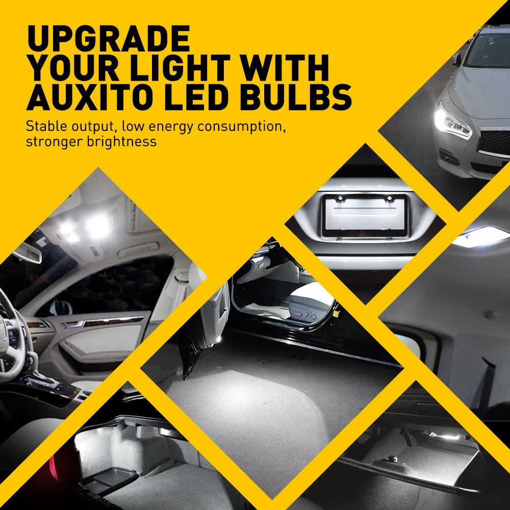 10x Super Bright T10/921/194 6000K White 14 LED RV Trailer Interior Light Bulbs 6B93BC-57
