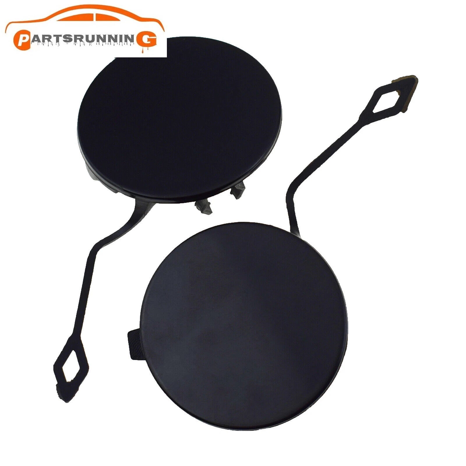 Pair Rear Bumper Towing Tow Hook Cover Cap For VW Touareg 2011 2012 2013 2014 6B93BC-57