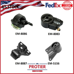 Engine & Trans Mount Set for 1988-1989 Mazda 626 2.2L Auto 6B93BC-57