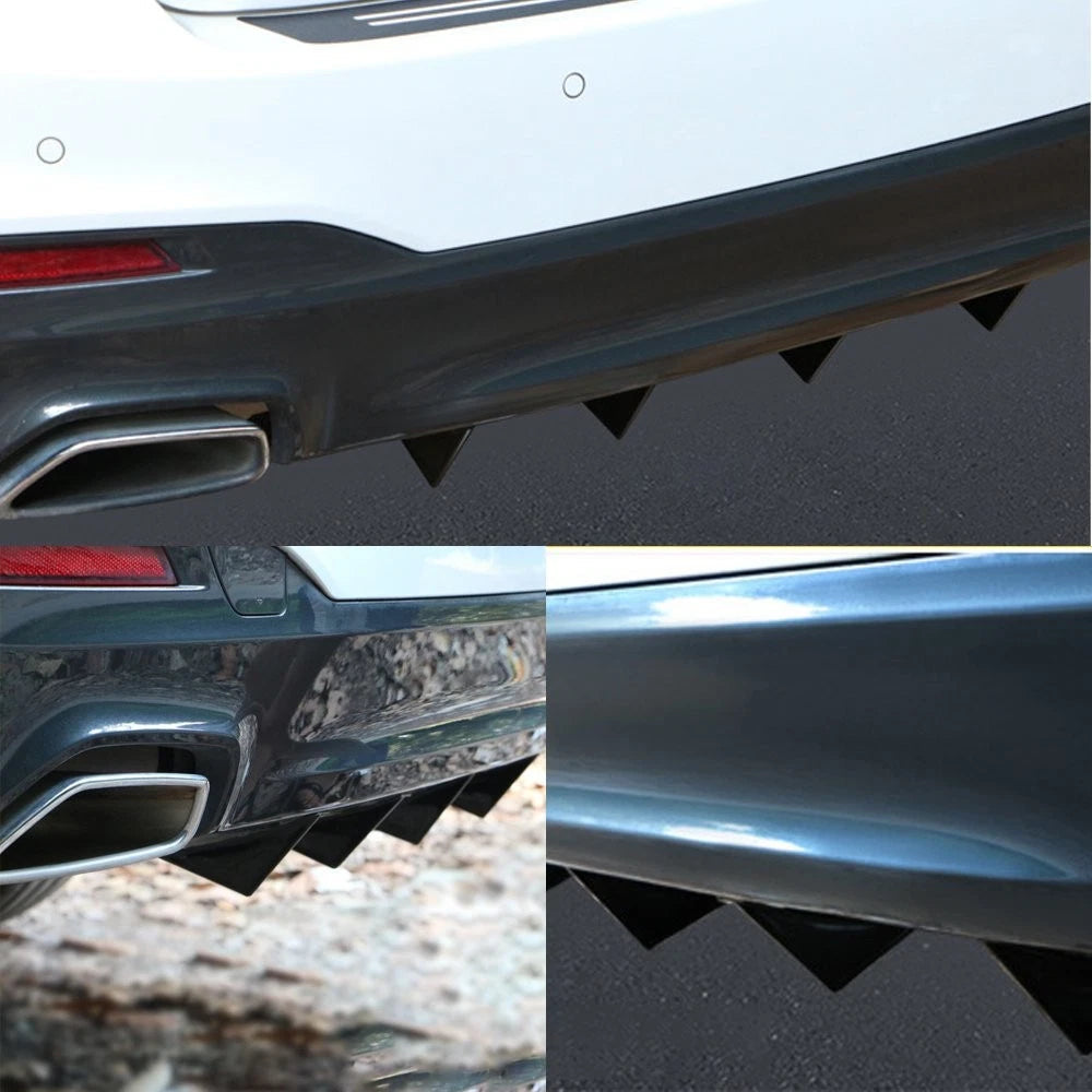 4PCS Universal Car Rear Bumper Lip Diffuser Fins Shark Splitter Accessories EOA 6B93BC-57