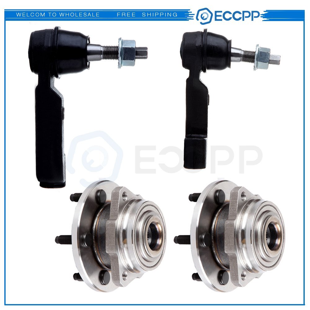 4PCS  Front Steering Kit No ABS Wheel Bearing & Hub Fits 2002-2005 Jeep Liberty 6B93BC-57