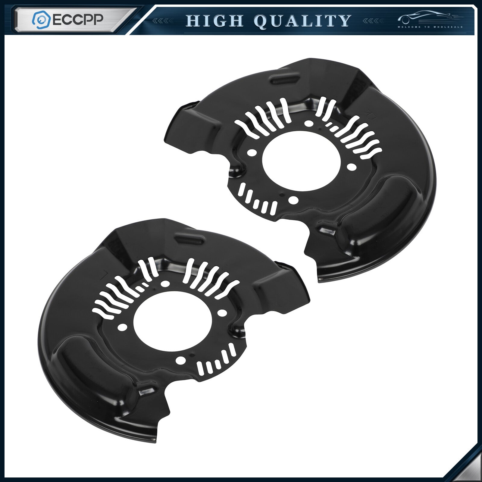 Front RH & LH Brake Dust Shields 2Pcs For Toyota Tacoma 47782-04050 47781-04050 6B93BC-57