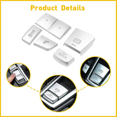 5pcs/Set Handbrake Auto Hold Switch Button Cover Trim For BMW 5 6 7 X3 X5 X6 F10 6B93BC-57