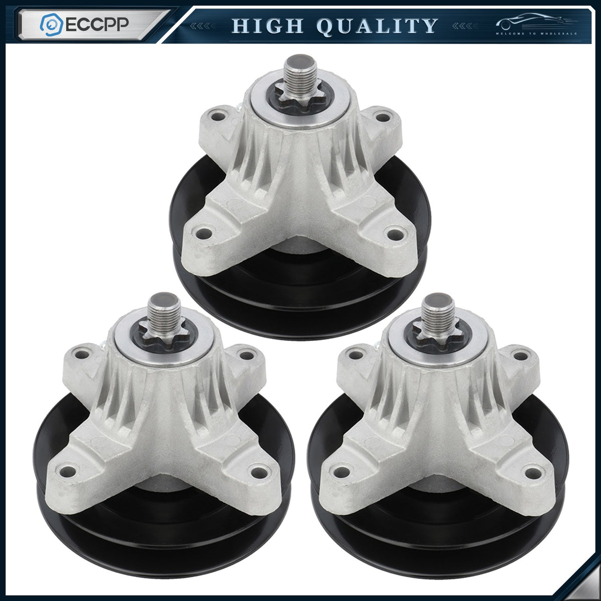 3 Spindle Assembly For MTD 50" Deck 618-04825 618-04825A 618-04825B 918-05016