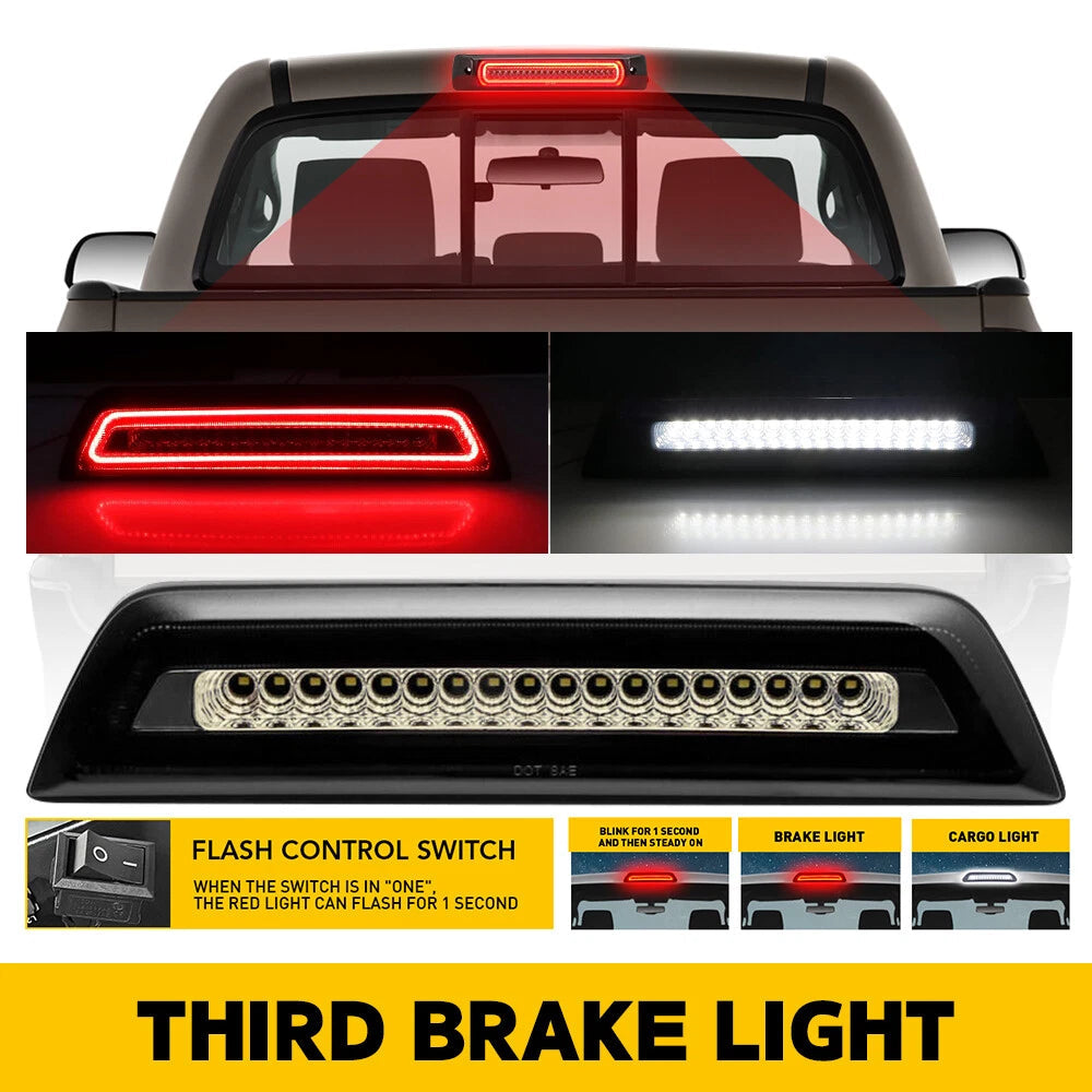 For 2016-2023 Toyota Tacoma Style F1 LED 3rd Third Tail Brake Lights Cargo Lamp 6B93BC-57
