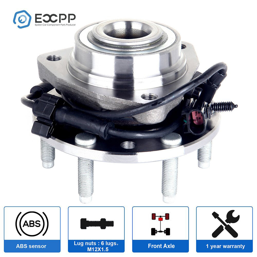 ECCPP 1Pc Wheel Hub Bearing Front For Chevy Trailblazer SSR GMC Envoy Saab 9-7X ECCPP