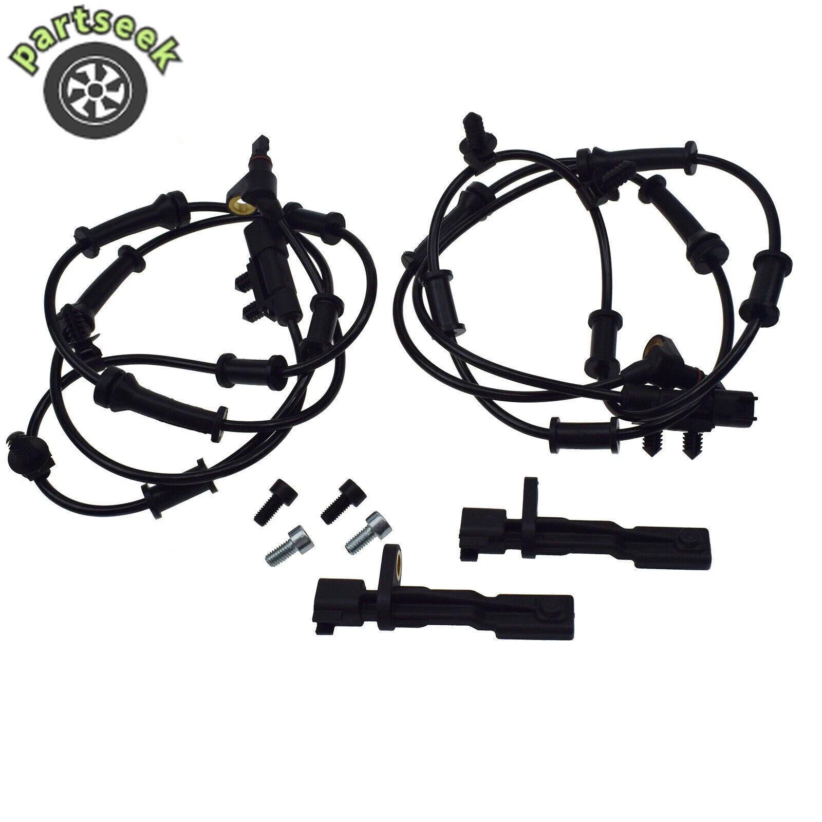 4 Pcs ABS Sensor + Connector for Jeep Liberty Wrangler Dodge Nitro 52125003AB 6B93BC-57