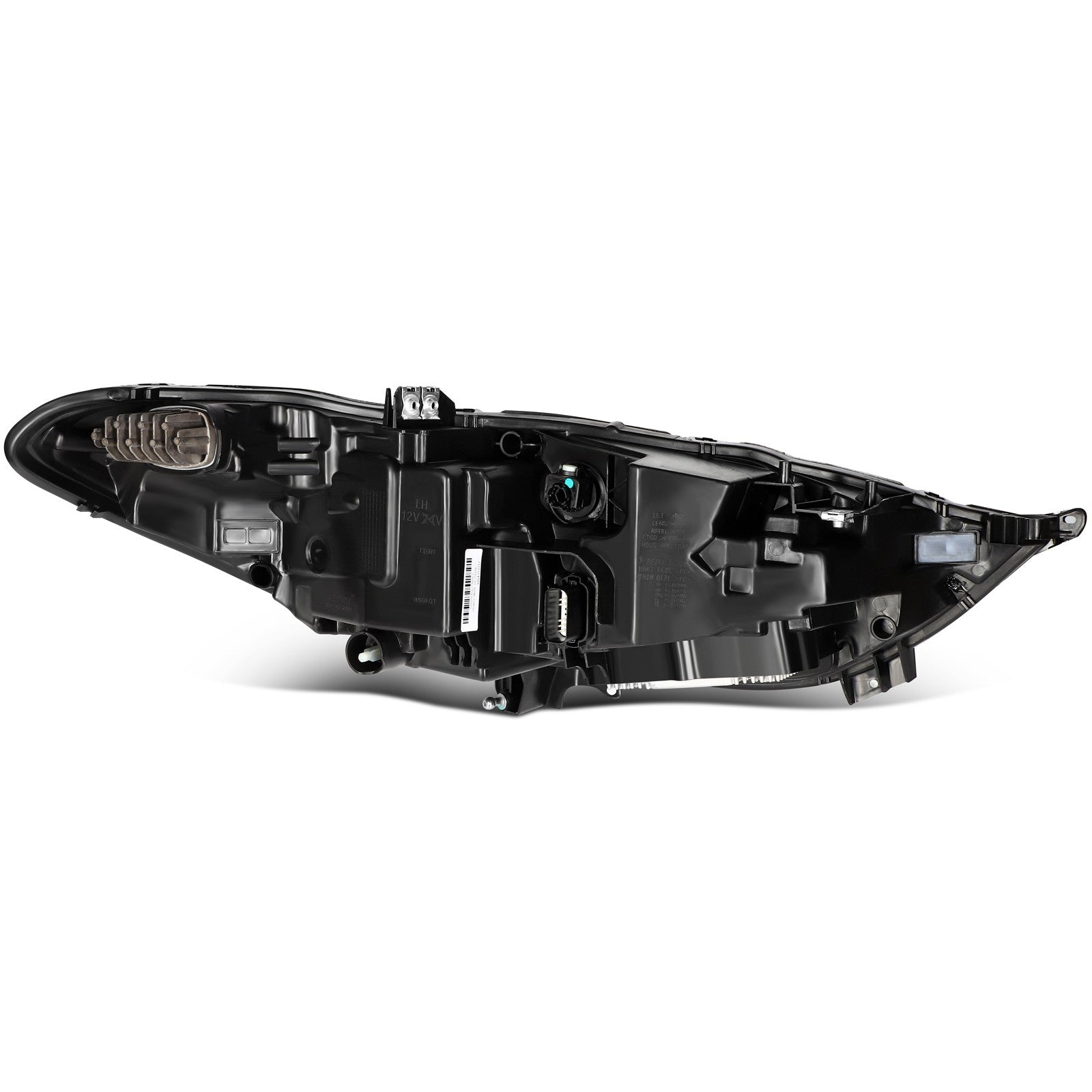 ECCPP LED Headlight Assembly For Ford Fusion 2017-2020 Left Side Black Amber 6B93BC-57