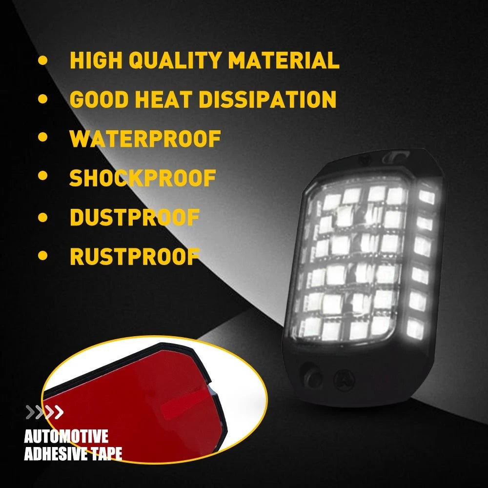 16PCS White 36-LED Rock Underbody Light Kit Glow Lamp Neon Truck Motorcycle EOA 6B93BC-57