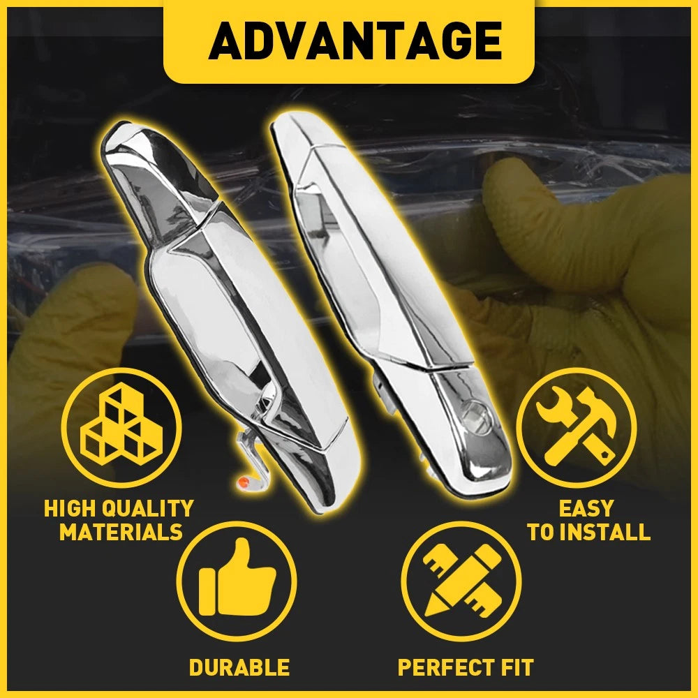 OuterDoor Handle For 2007-13 Chevrolet Silverado 1500 Chrome 2500 Front LH+RH EA 6B93BC-57