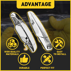 OuterDoor Handle For 2007-13 Chevrolet Silverado 1500 Chrome 2500 Front LH+RH EA 6B93BC-57