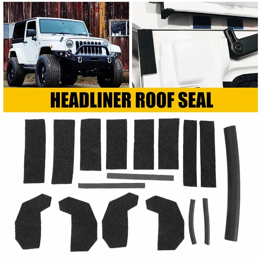 HARD TOP FOAM BLOCKER SEAL KIT FIX LEAKS 68026937AB FOR 2007-18 JEEP JK WRANGLER 6B93BC-57