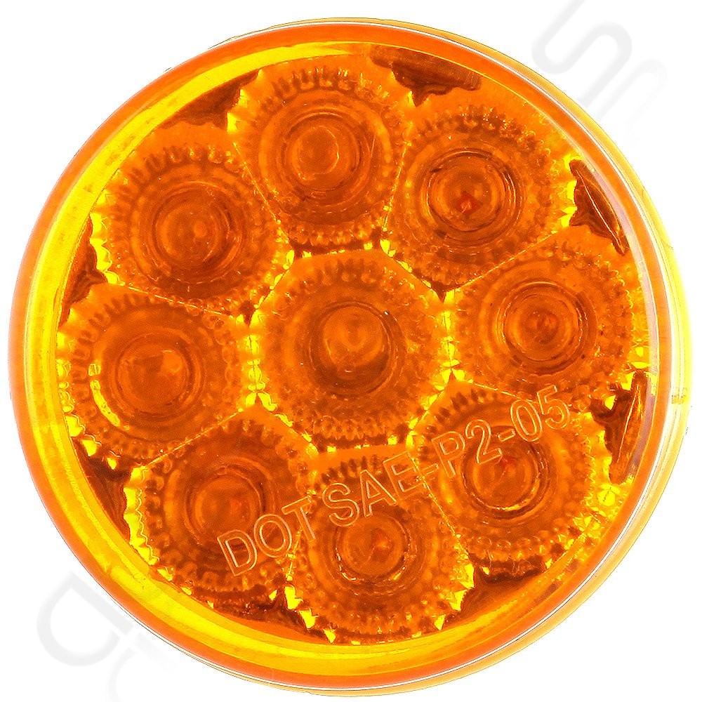 10x 2" Amber 9 LED Round Shape Tail Side Marker Light Trailer Truck Universal KOEEP