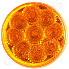 10x 2" Amber 9 LED Round Shape Tail Side Marker Light Trailer Truck Universal KOEEP