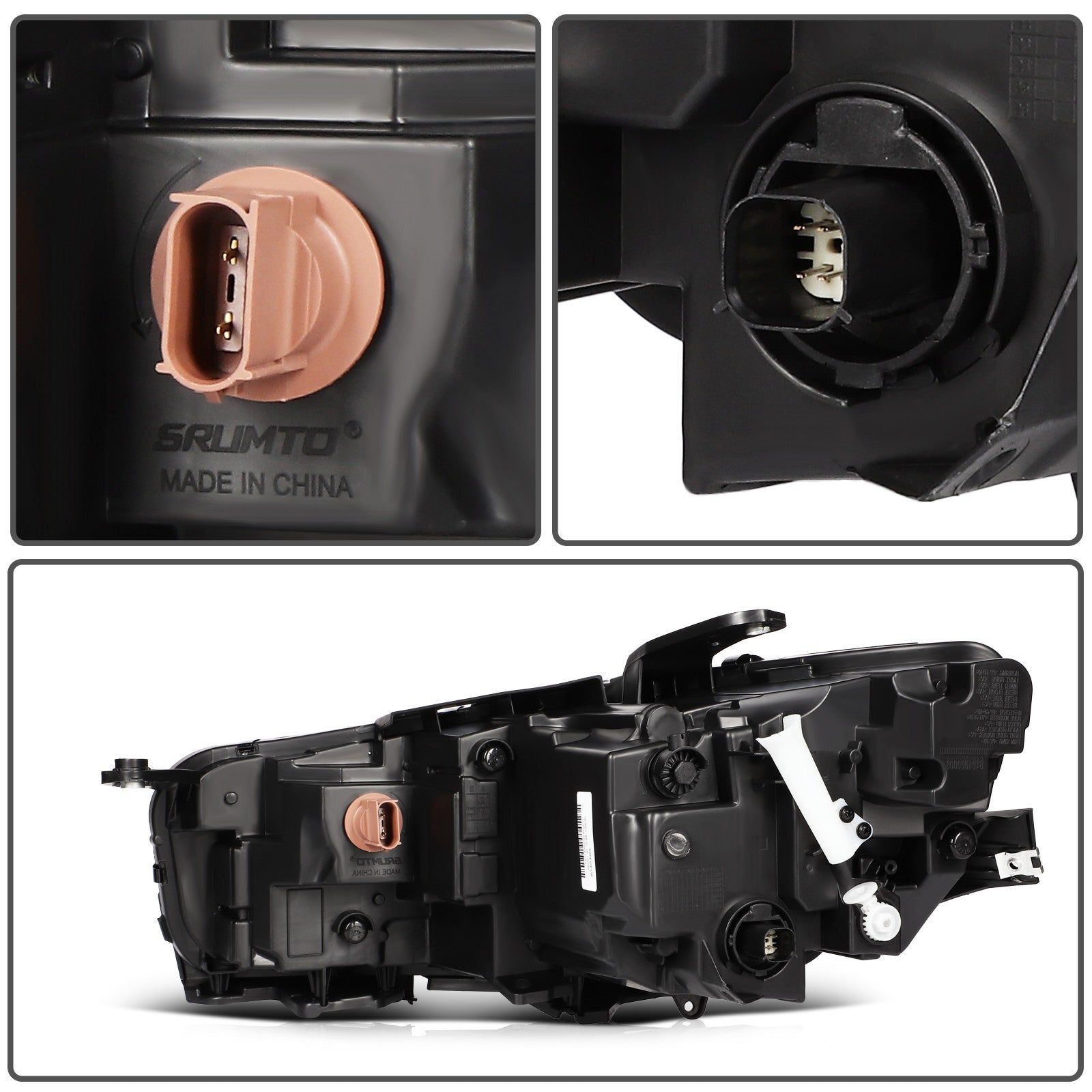 ECCPP LED Headlight For Chrysler Pacifica 3.6L 2021-2024 PassengerSide Black 6B93BC-57