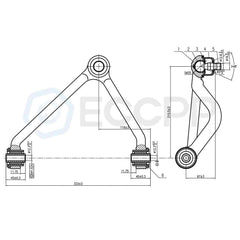 Front Upper Control Arms Suspension Kit For Kia Sorento 2003-2006 6B93BC-57