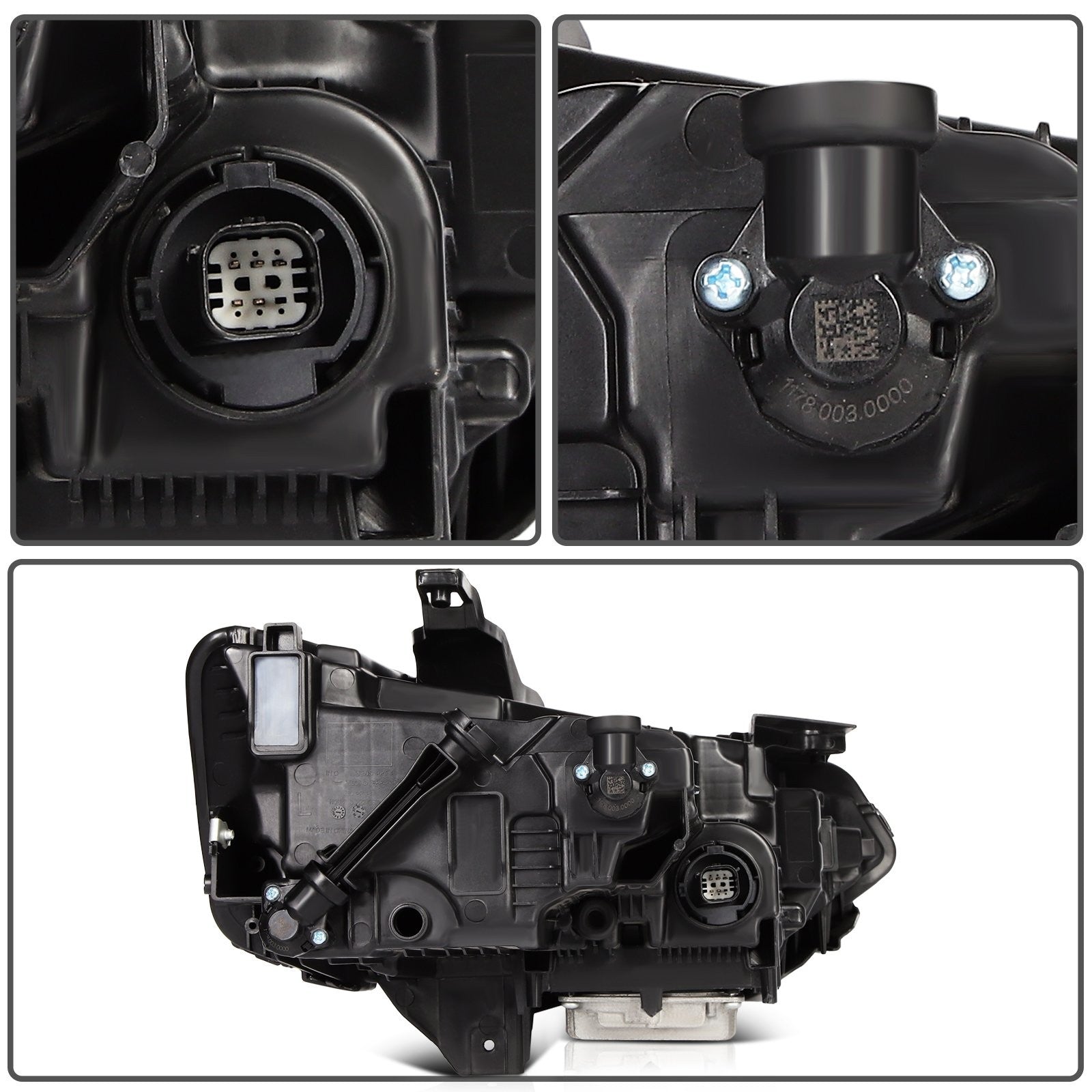 Left Side LED Headlight Assembly For 2020-2023 Cadillac XT6 2.0L 3.6L Black KOEEP