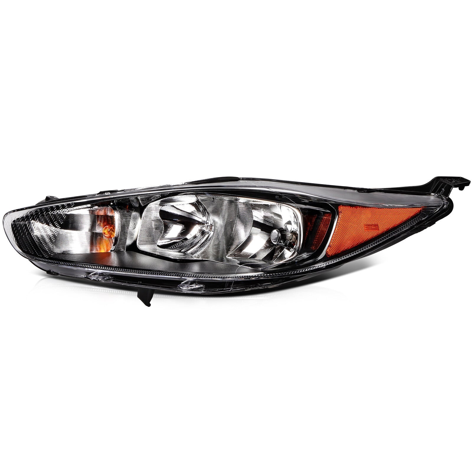 For Ford Fiesta 2018-2014 Black Housing Left+Right Side Headlights Assembly 6B93BC-57