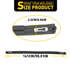 A Black Pair Roof Trim Molding Kit LH&RH For 2012-2015 Honda Civic Sedan 4-Door 6B93BC-57