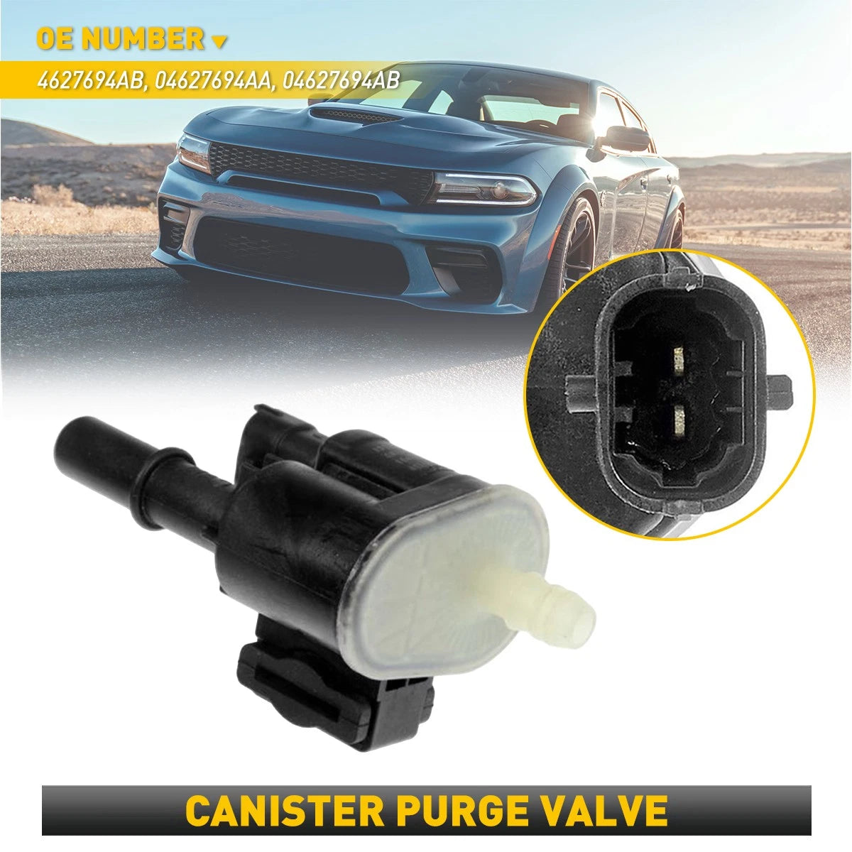 EVAP EMISSON VAPOR CANISTER PURGE SOLENOID VALVE FITS 2014-2020 DODGE DURANGO EA 6B93BC-57