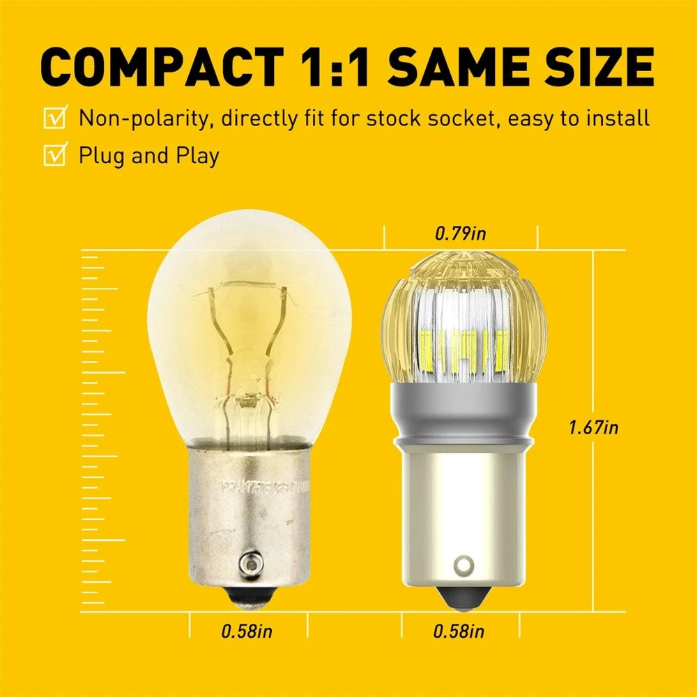 2x Super Bright 1156 1141 LED Interior RV Camper Trailer Light Bulb 6000K White 6B93BC-57