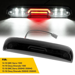 LED Rear Third 3rd Light Brake Black for 2014-18 Sierra/Chevy GMC Silverado G 6B93BC-57