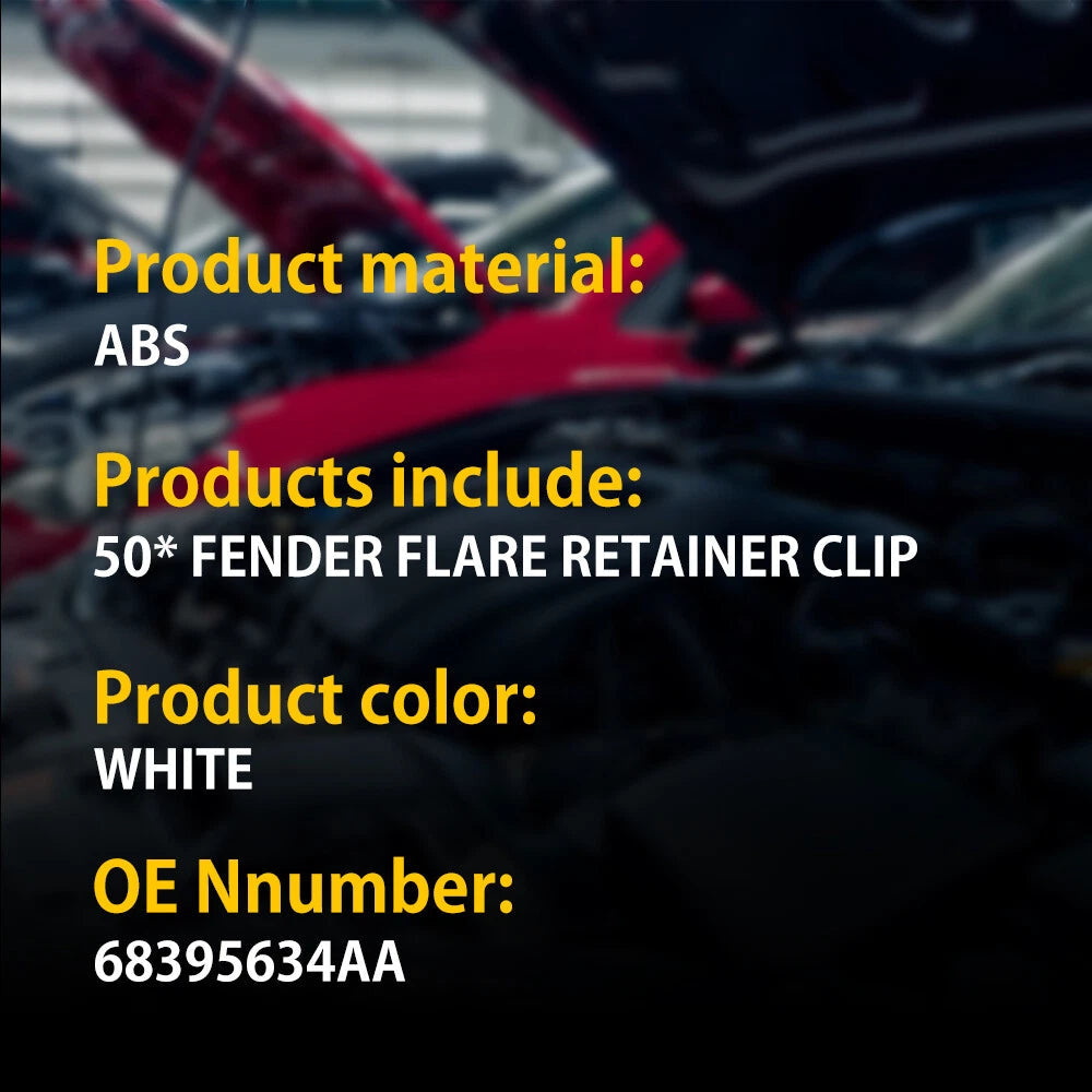 50pcs For Jeep Wrangler JL 18 19-20 Gladiator 2020 Fender Flare Retainer Clips A 6B93BC-57