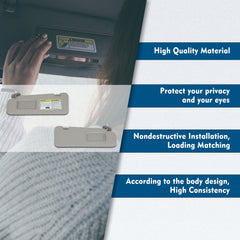 Gray Sun Visor Pair Left + Right Side For 08-13 Toyota Highlander W/Sunroof