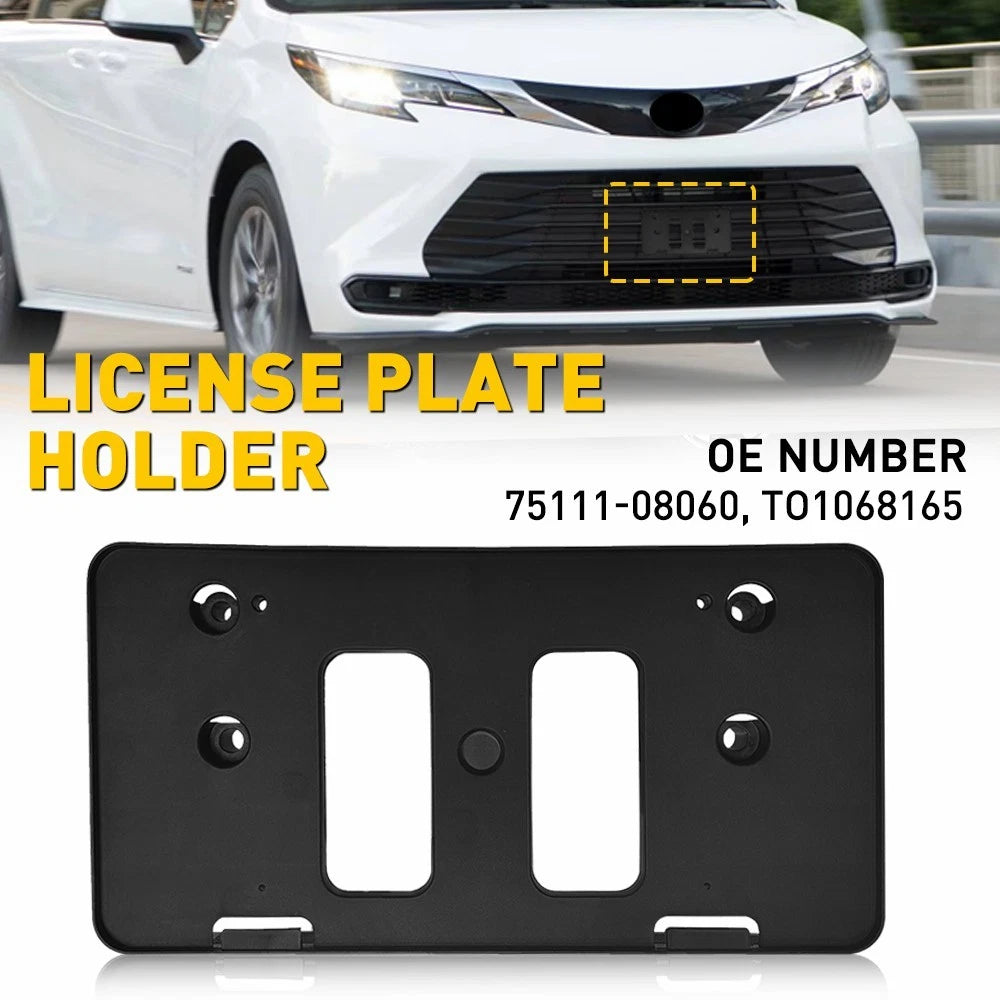 For Toyota Sienna 2021 2022 2023 Front License Plate Frame Tag Holder Bracket EA 6B93BC-57
