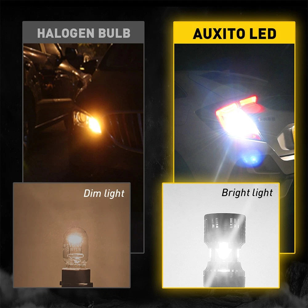 AUXITO 7443 7440 LED TURN SIGNAL Reverse LIGHT BULBS SUPER BRIGHT WHITE 4KP8 EOA AUXITO