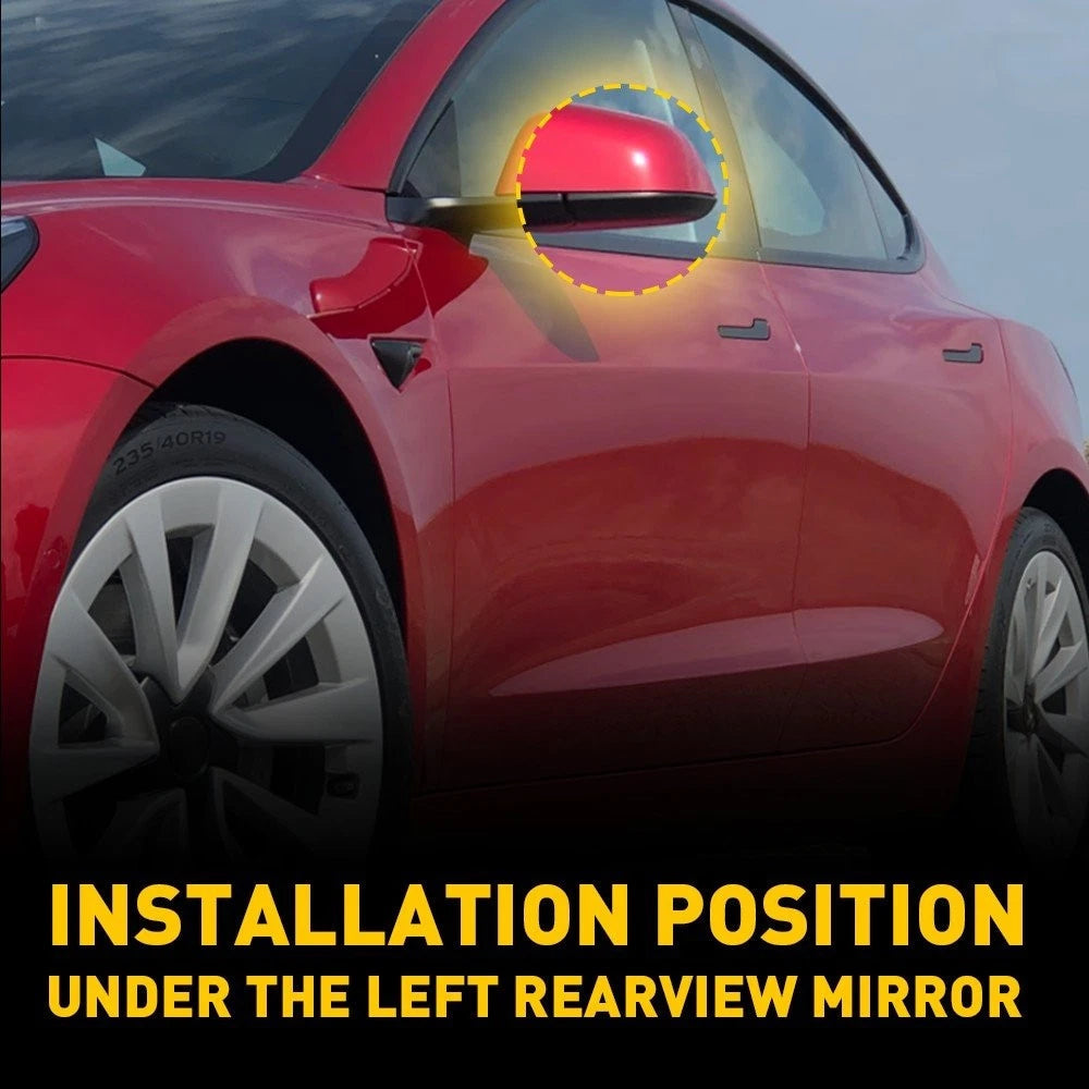 For Tesla 2017-2022 Model 3 Black Left Side Rearview Mirror Cover Lower Holder 6B93BC-57
