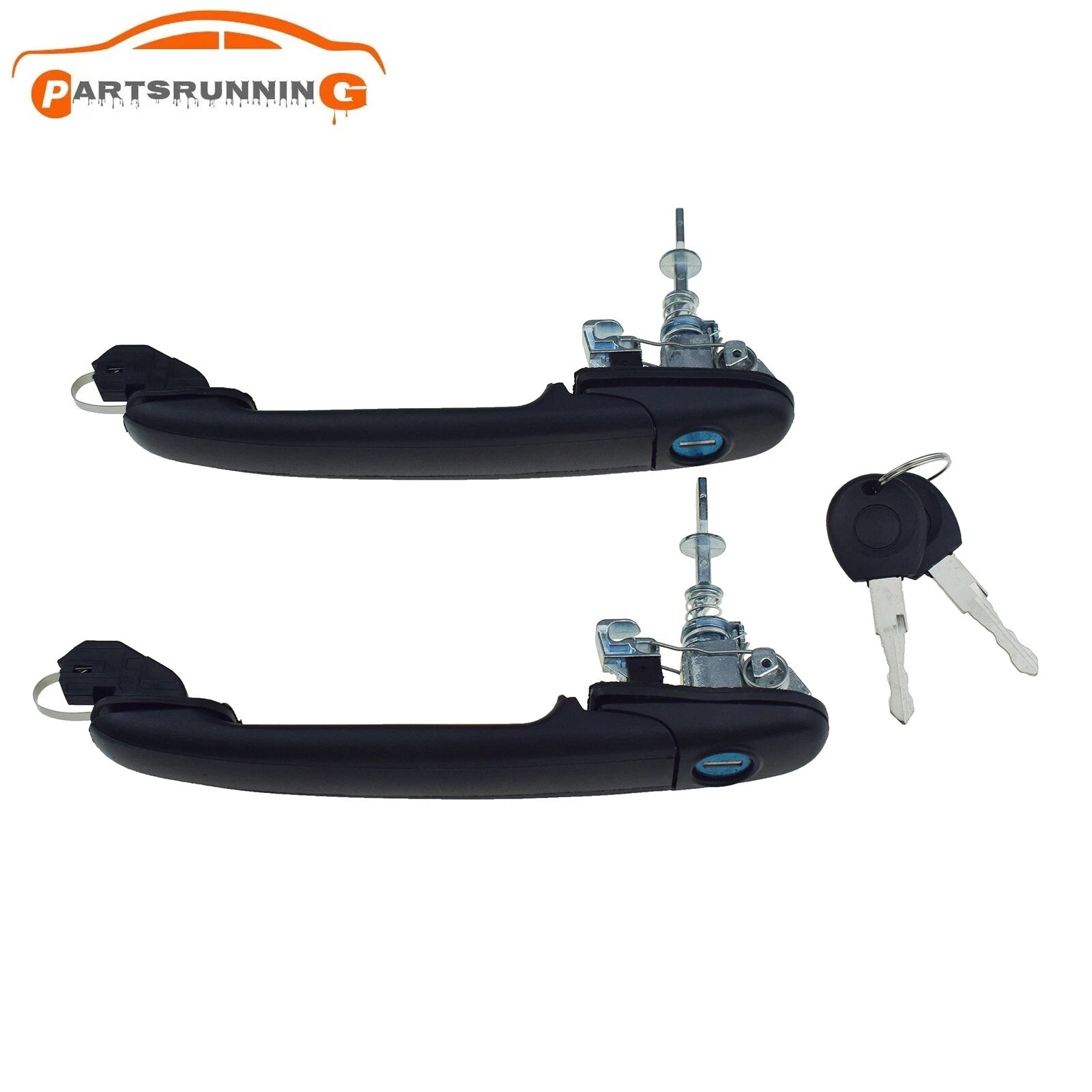 Front Left & Right Outer Door Handle w/ Keys For Ford Galaxy VW Polo Sharan Seat 6B93BC-57