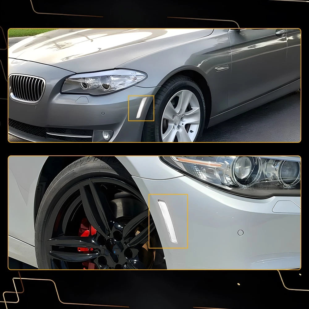 Bumper Reflector Side Marker Lights Clear For 11-16 BMW F10 5-Series 525i 528i A 6B93BC-57