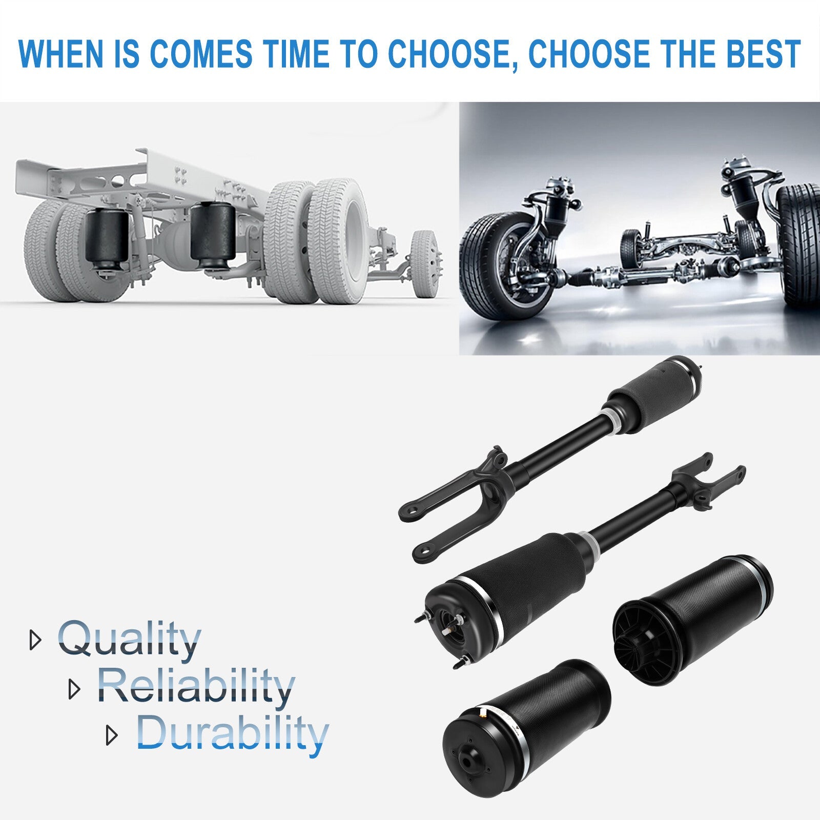 4x Front Air Suspension Shocks + Rear Air Spring For Mercedes X164 GL320 GL450 6B93BC-57
